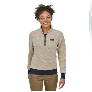 Patagonia Woolyester Fleece Pullover Sweatshirt Women Sz Small Oatmeal STY26940,
